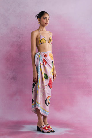 Shivan & Narresh Florain Silk IconoScarf; Florain Print; Multicolor; Women Cover-up; Silk Scarves;