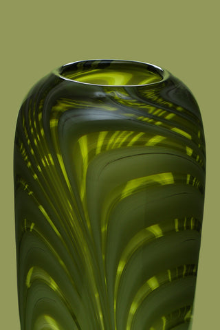 Emerald Palm Vase