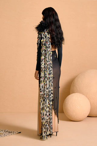 Zuri Nocturne Tailored Sari with Blouse