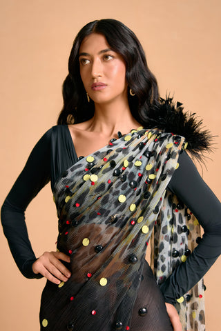 Zuri Nocturne Tailored Sari with Blouse