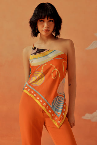 Younail Asymmetrical Scarf Top