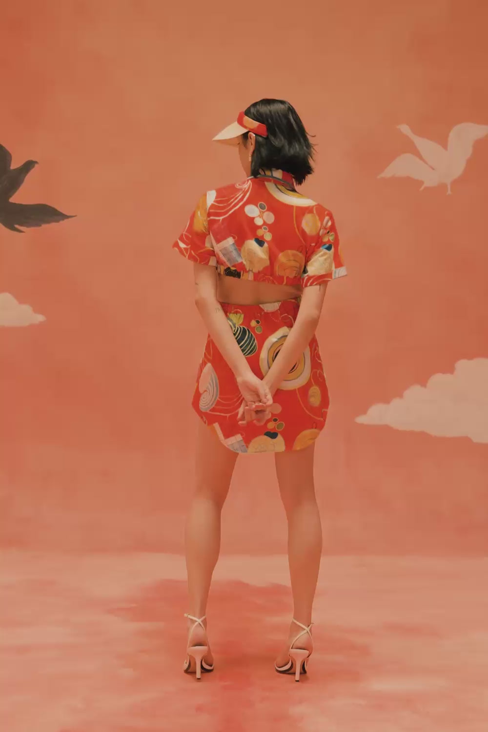 Younail Cut-Out Shirt Dress – video of the sharp collar and signature cut-out detailing | Shivan & Narresh