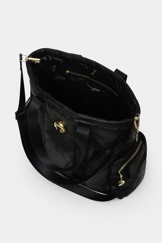 Noir Puffer Tote Bag