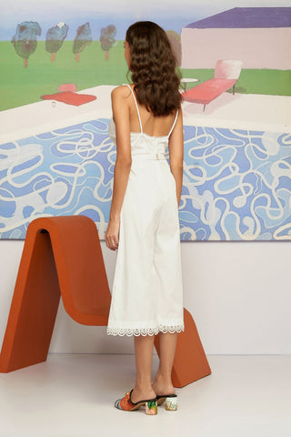 Shivan & Narresh Maru White Jumpsuit; White Colour; Women Sleeveless Jumpsuit