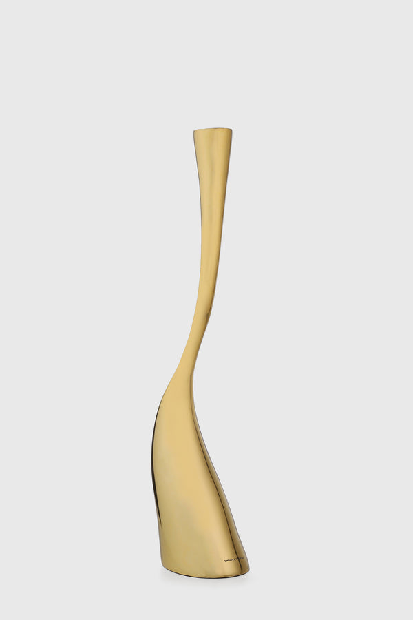 Gold Swirl Candle Holder - Short