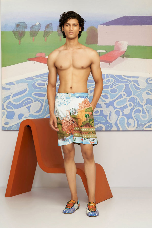 Shivan& and Narresh Maru Swim Shorts; Men's Swim Short; Multicolour