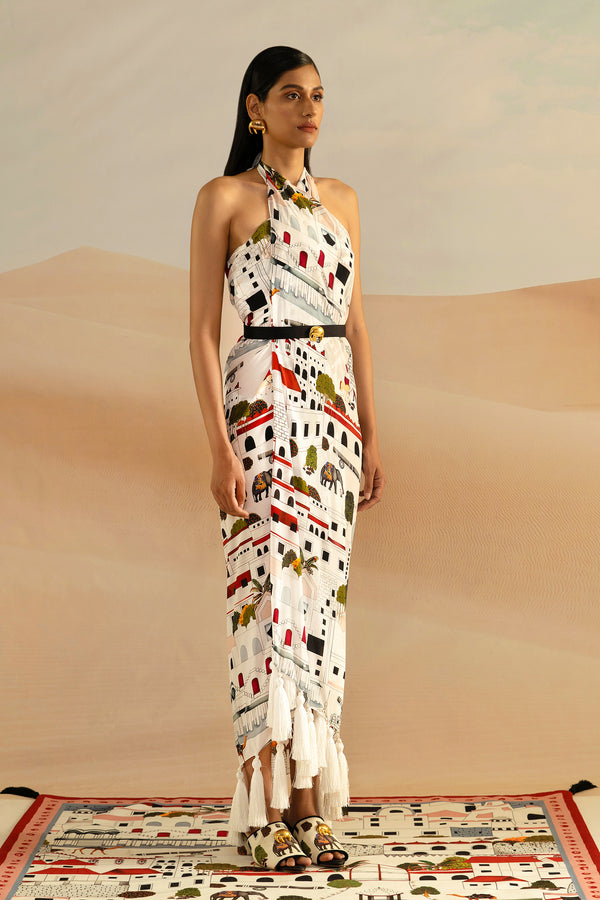Shivan and Narresh Jaiscape Printed Paneyo; Multi Colour; Women Cover-up or Sarong; 