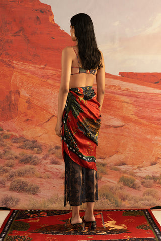 Shivan and Narresh Wilding Skirt; Women Printed Skirt; Multi Colour;