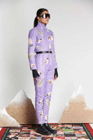 Lavender Botan Eye Patch Ski Suit