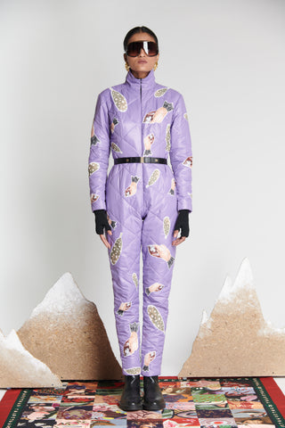 Lavender Botan Eye Patch Ski Suit